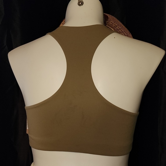 SKIMS NWT High neck crop bra size 3X. Runs small. Khaki - Picture 3 of 4